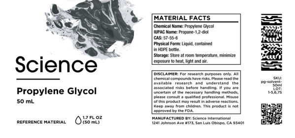 Propylene Glycol – Solvent, 50mL