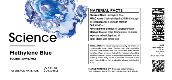 Methylene Blue – Solution, 300mg (10mg/mL)