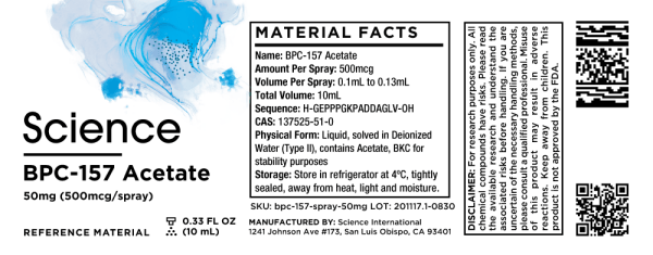 BPC-157 Acetate – Spray, 50mg (500mcg/spray)