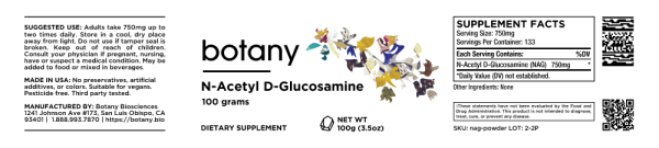 N-Acetyl D-Glucosamine (NAG) – Powder, 100g