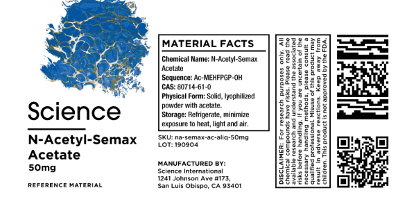 N-Acetyl-Semax Acetate – Aliquot, 50mg